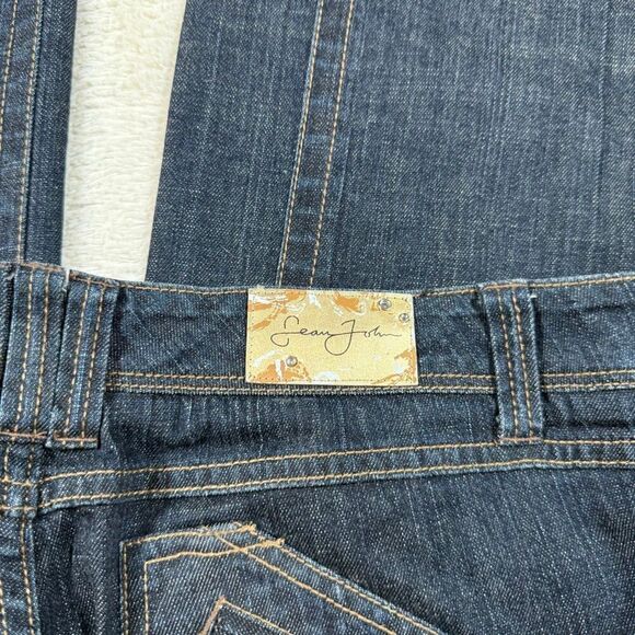 Vintage Y2K Sean John Baggy Dark Wash Baggy Wide Leg Jeans - Picture 5 of 10